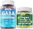 Vegan Omega 3 Gummis 1 Pack+ GABA Gummis Sugar Free 2 Pack