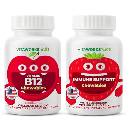 Kinder Vitamin B12 Chewables + Elderberry + Zink + C Chewables Bundle