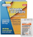 Vitamin D3 Strips 100 Pack| 2000 IU Oral Dissolvable D3 Vitamin Strips | Peppermint Flavor Melts on Your Tongue in 30 Sekunden | Boost Immunity & Enhance Mental Focus with Vitamin D3 2000