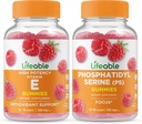 Vitamine vivante E + Phosphatidylsérine (PS), Gummies Bundle - Grande dégustation, supplément de vitamine, sans gluten, sans OGM, gummy à croquer