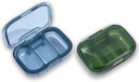 3 scatola di vendita a confronto, Moisture Proof Pill Case, Organizzatore di viaggio Pillola per borsa da tasca, Daily Portable Medicine Vitamin/Fish Oil Box, Scatola di supplemento, 2 Pack