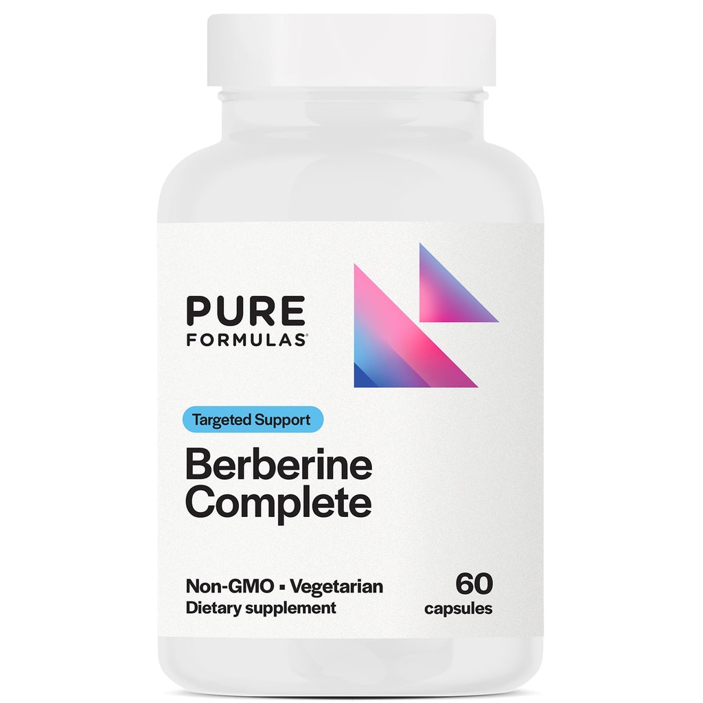 PureFormulas Berberine Complete | Enhanced Absorption Berberine Supplement 500mg 60 Vegetarische Kapseln