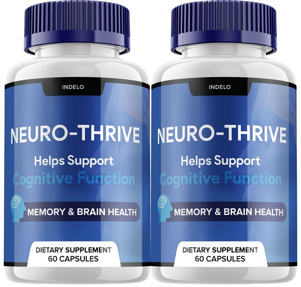 (2 Pack) Neuro Thrive Brain Supplement, Neuro Thrive for Memory Formula, Neuro-Thrive PQQ per ridurre gli effetti negativi del cervello Fog Neuro-Thrive Funzione cognitiva NeuroThrive Recensioni di NeuroThrive (120 capsule)