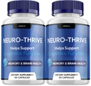 (2 Pack) Neuro Thrive Brain Supplement, Neuro Thrive for Memory Formula, Neuro-Thrive PQQ per ridurre gli effetti negativi del cervello Fog Neuro-Thrive Funzione cognitiva NeuroThrive Recensioni di NeuroThrive (120 capsule)