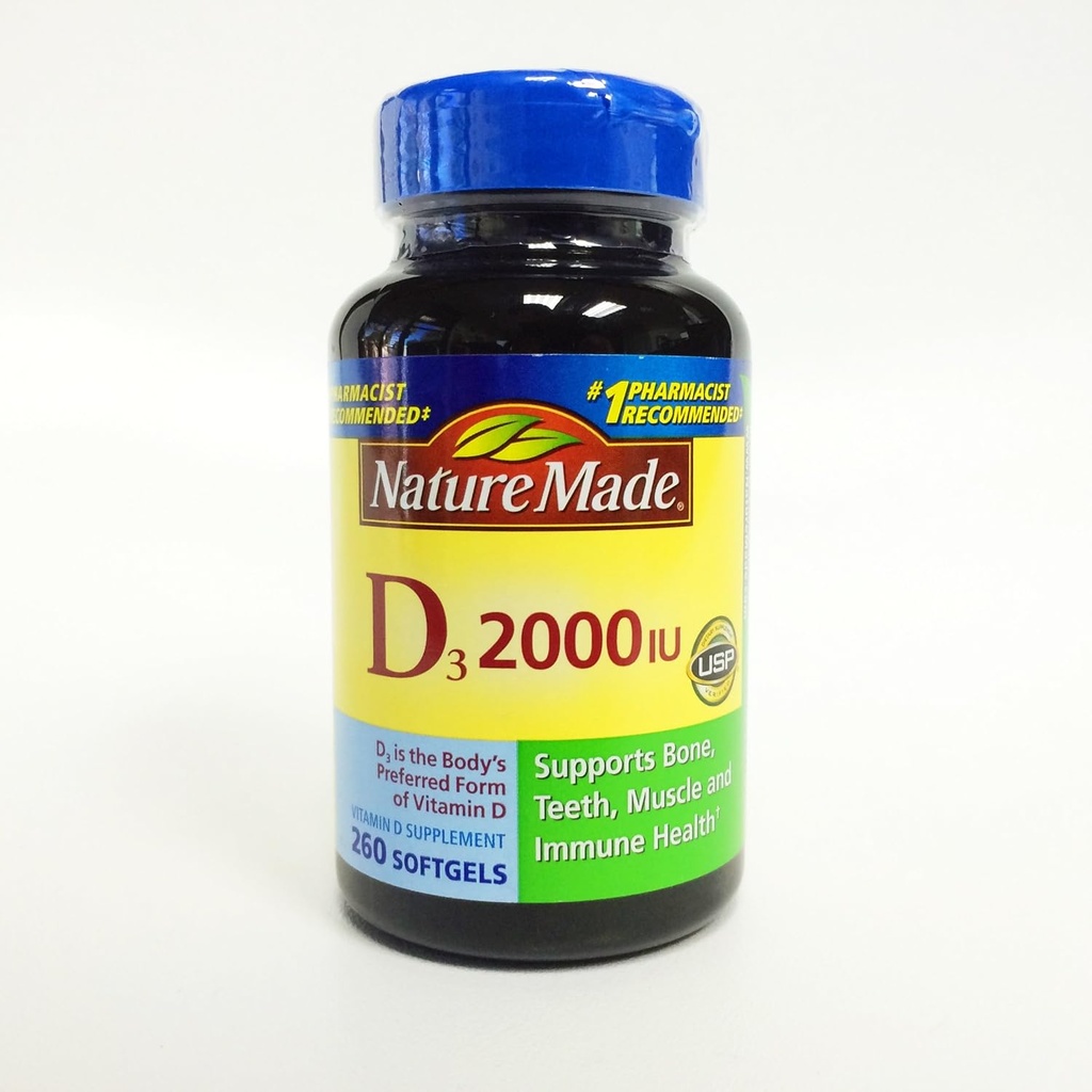 Natur Made D3 2000 IU, 260 Softgels