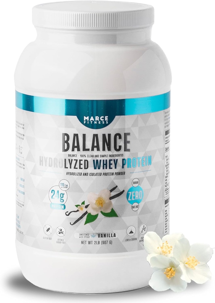 Hydrolysiertes Whey Protein vonMarceFitness Vanilla Flavor 2 Pound