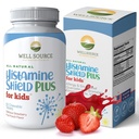 Supplément antihistaminique naturel, remède antiallergique pour enfants, sinus et allergies soulagement pour le pollen, l'animal de compagnie, la poussière, la moisissure et les odeurs, 60 pommes à mâcher