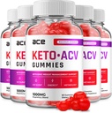 (5 Pack) Ace Keto ACV Gummies - Advanced Formula Ace Keto Plus ACV Gummies Apple Cider Ace ACV, Gestione del peso, Supplementi dietetici Donne (300 Gummies)