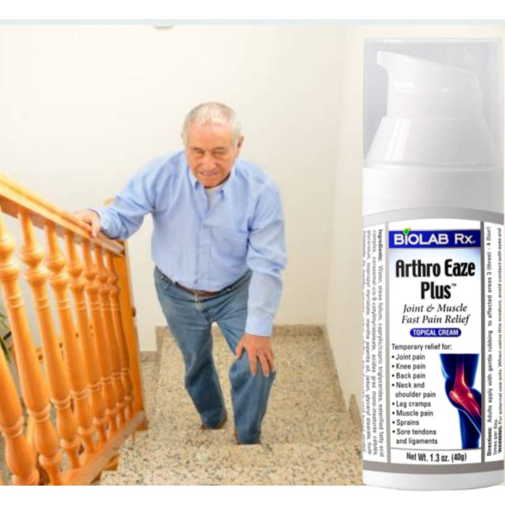 Arthro Eaze Plus - Arthritis Pain Relief Cream for Hand, Knee, Foot, Back, Neck and Wrist Joints Pain– Fast-Acting, Non-Greasy- for Arthritis, Tendinitis (1, 1.3 oz 40g)