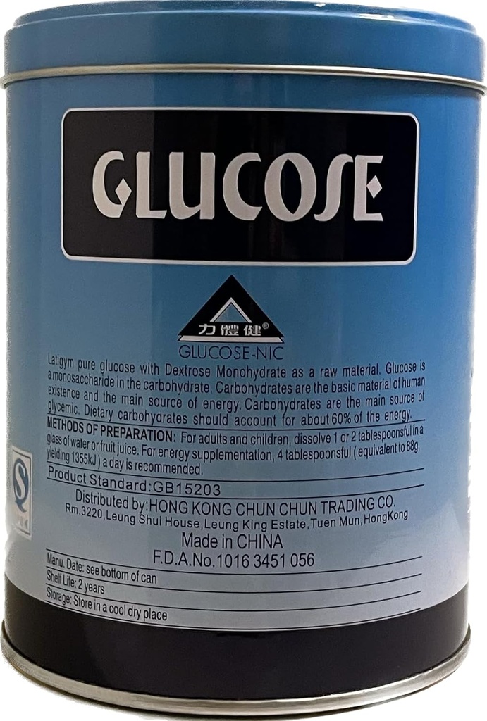 15.69oz Glucose - Supplément quotidien d'énergie rapide NIC, paquet de 1