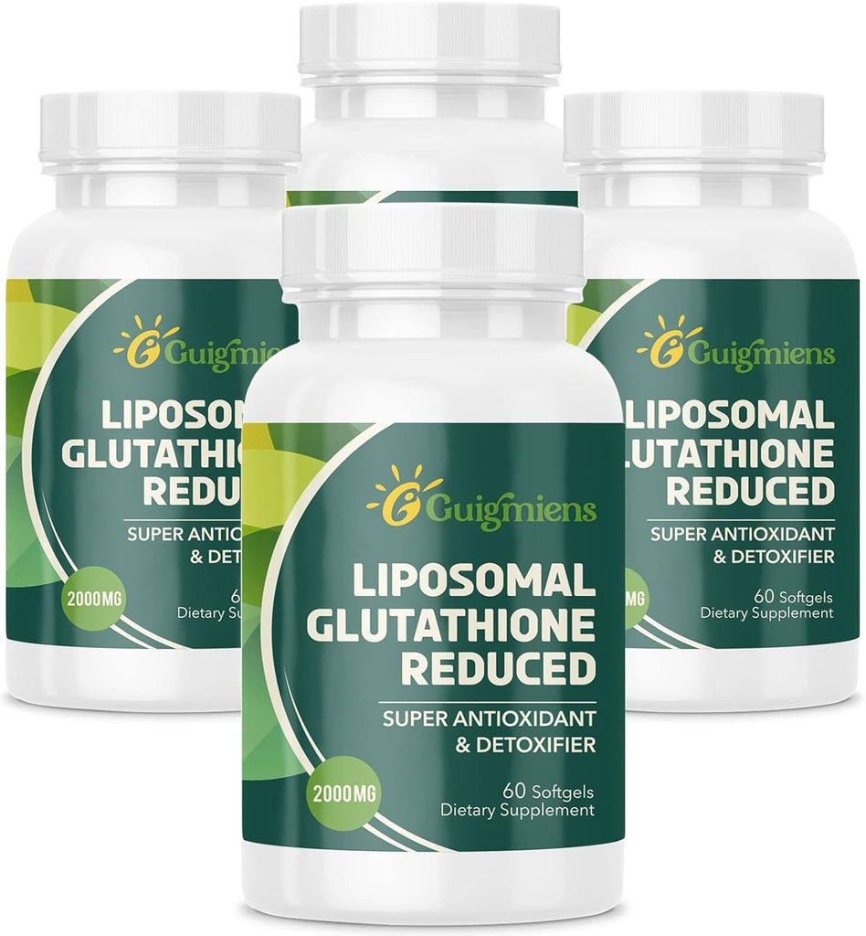 Liposomale Glutathione 2000 MG,10x Bessere Absorption, Glutathion-Ergänzung mit Hyaluronsäure + Collagen Peptide + Resveratrol, Leistungsstarkes Antioxidans,Gesundheitsalterung,Immungesundheit,240 Zähler