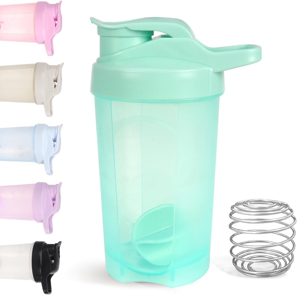 D.Y.A 16oz Shaker Bottiglia, Leak Proof Sports Shaker per Protein Shakes, Pre Workout & Travel, BPA Free, Green, 16oz/500ml