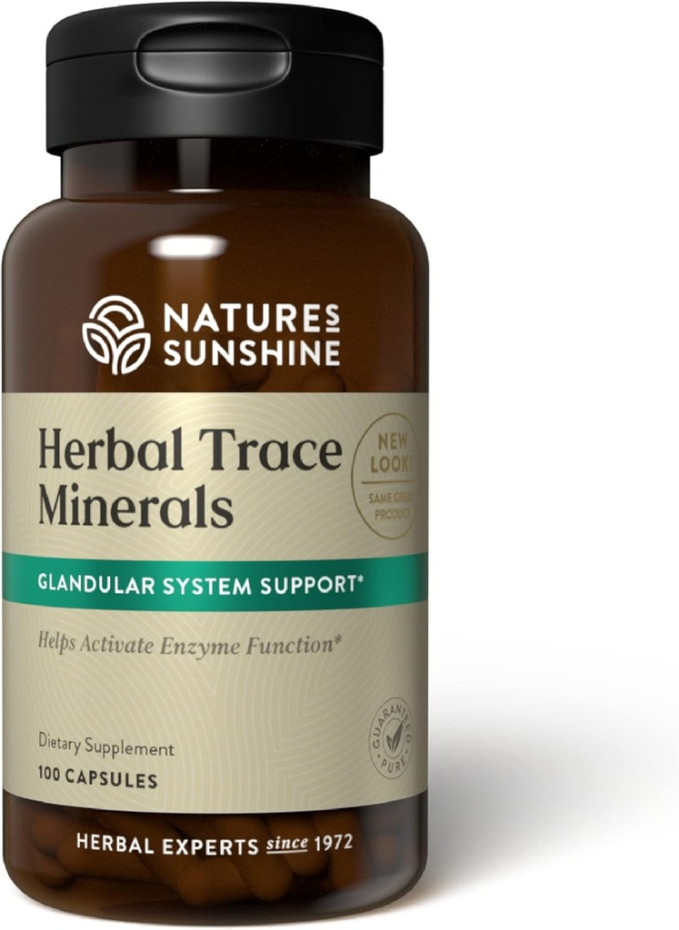 Trace Minerali Erboristici Sunshine, 100 Capsule | Fornisci Nutrienti che supportano le funzioni di gestione Glandular, Digestivo e Rifiuti