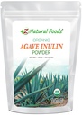 Z Cibi naturali Polvere di inulina di agave organica, supplemento di fibra naturale, polvere di superfood prebiotico per bevande, smooti e ricette, crudo, non OGM, vegano, senza glutine, Kosher, 1 lb