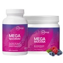 Microbiome Labs MegaSporeBiotic (60 capsule) + MegaMucosa (5.5oz Powder) Probiotico e Gut Mucosal Support Bundle - Probiotico a base di spore con immunoglobuline, Aminoacidi pillola di polvere