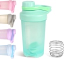 D.Y.A 16oz shaker bouteille, fuite preuve sport shaker tasses pour les shakes de protéines, bouteille de shaker pour préentraînement et voyage à aller, BPA gratuit et facile propre bouteille de shaker de protéines, vert