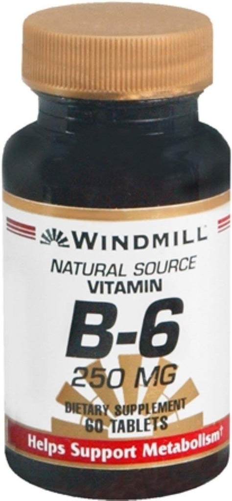 Ventilateur Vitamine B-6 250 mg Comprimés 60 Comprimés (paquet de 3)