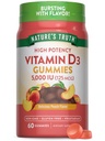 Nature's Truth Vitamin D3 Gummies | 5000 IU | 60 Count | Peach Flavor | Vegetarisch, Non-GMO & Gluten Kostenlose Ergänzung