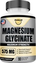 Magnesio Glycinate 575mg per Serving, Integratori minerali essenziali, Supporto per la salute del muscolo e dell'osso, Promuovi il rilassamento & Balance Mood, Non-GMO - 90 Vegan Capsule 45 Serve