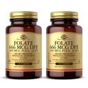 Solgar Folate 666 mcg DFE (Folic Acid 400 mcg) - 250 Tabletten, Paket von 2 - Prenatal Support - Non-GMO, Vegan, Glutenfrei, Dairy Free, Kosher - 500 Total Servierungen