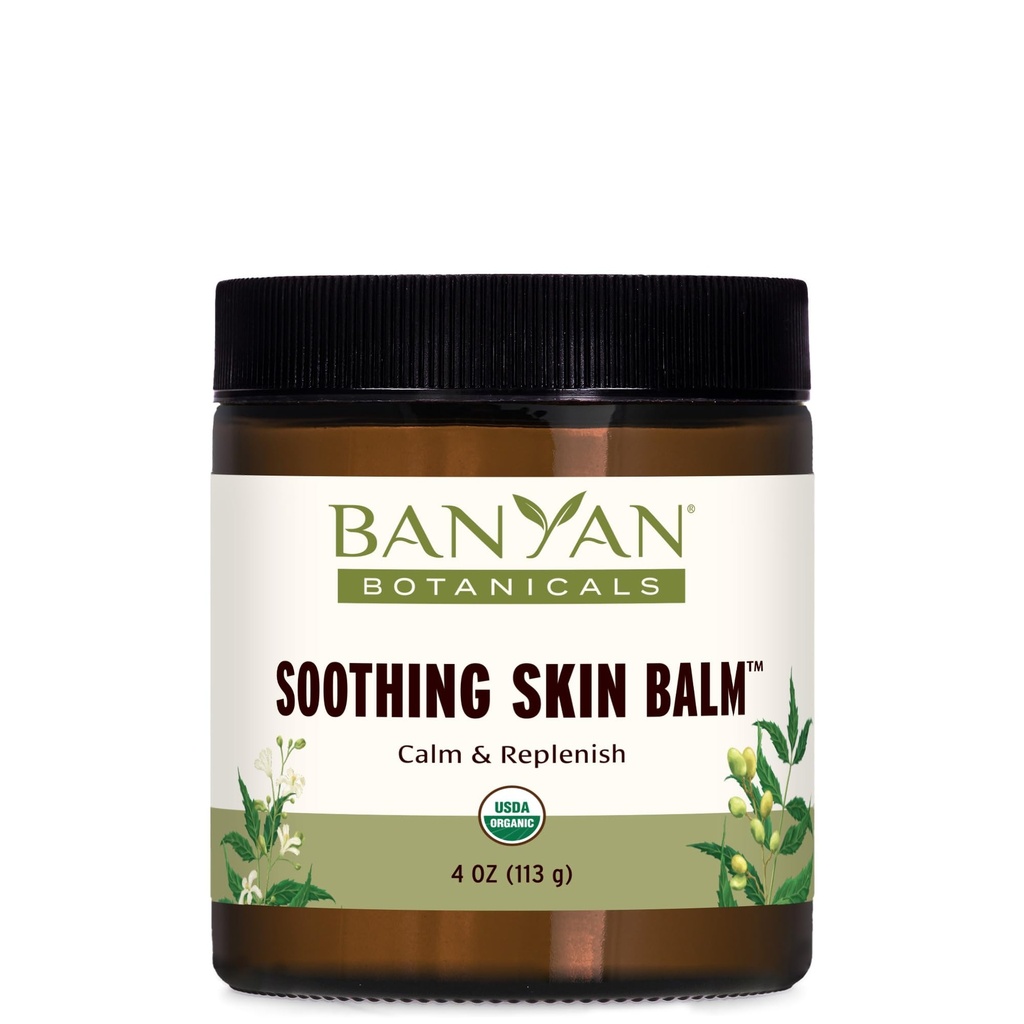 Banyan Botanicals Balm pelle lenitiva – Organic Herbal Skin Care Salve con Neem Leaf e Vetiver – Raffreddamento e lenitiva Balm per la salute della pelle naturale – 4 oz – Non OGM Sostenibilmente Fonte Petroleum Free