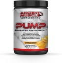 Pump Pre Workout Supplement mit Citrulline Malate, Beta Alanine, Alpha GPC - Enhanced Pump Supplement verbessert Energie, Fokus & Absorption - Citrus Burst Protein Powder