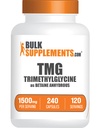 BulkSupplements.com TMG Kapseln - Trimethylglycin als Betaine Anhydrous, TMG Supplement - Glutenfrei, 2 Kapseln pro Portion (1500mg), 240 Zähler (Pack von 1)