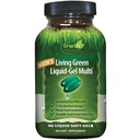 Irwin Naturals Men's Living Green Liquid-Gel Multi - 70 Nutrienti Essenziali, Vitamine Full-Spectrum, Miscela Wholefood - Supporto Adrenale e Cervello mirato - 90 Liquid Softgels