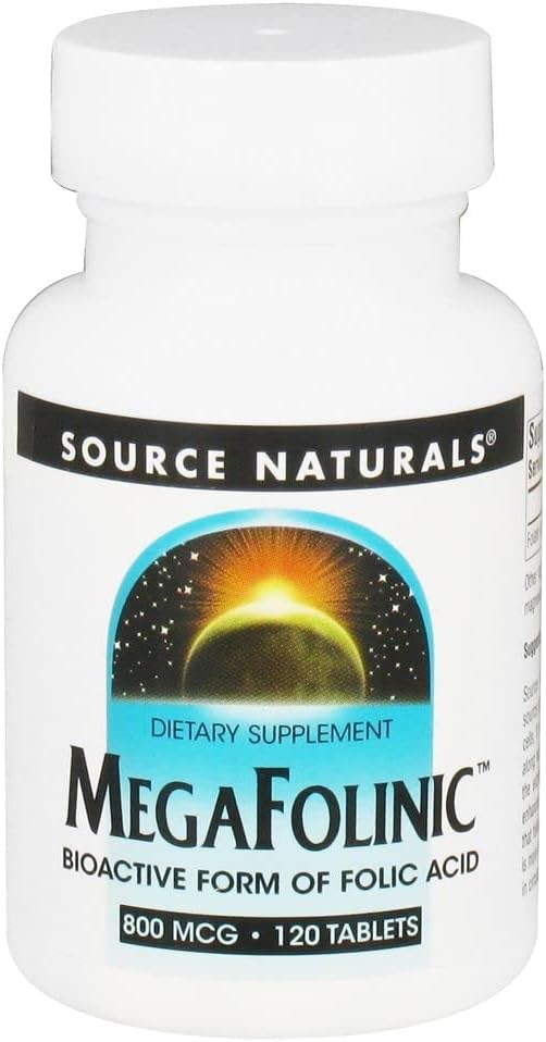 Quelle Naturals MegaFolinic 800mcg Bioactive Folic Acid, Brain & Cell Health - 120 Tabletten