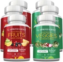 Genehmigte Wissenschaft Obst & Gemüse - 42 Volle Frucht und Veggie Nahrungsergänzung - Verbesserte Gesundheit & Vitalität - Tägliche natürliche Vitamine, Mineralien, Antioxidantien - 270 Kapseln Jede - 3-Monat Versorgung