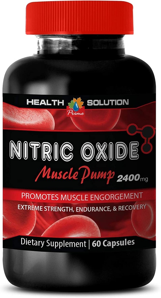 Muskelpumpe pre Workout - Nitric Oxid 2400mg Muskelpumpe, extreme Stärke - Nitric Oxid Ergänzungen Natürliche, Nitric Oxid Pillen für Männer, Nitric Oxid Booster für Männer, Nitric Oxide, 1B 60 Kapseln