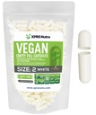 XPRS Nutra Size 2 Empty Capsules - 100 Empty Vegan Capsules - Vegetarian Empty Pill - DIY Vegetable Capsule Filling - Veggie Caps Pills (White)