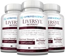 Science approuvée Liversyl - Soutien Fonction hépatique optimale - Nettoyage et désintoxication - Rapide et efficace - Thistle de lait, extrait d'artichaut et biopérine - Vegan - 180 Compte - 3 mois d'approvisionnement - Fabriqué aux États-Unis
