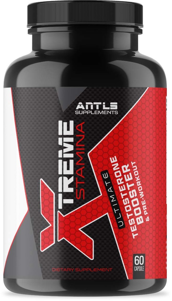 Testosterone Booster for Men with Nitric Oxide Pre Workout L-Arginine L-Citrulline AAKG D-Aspartic Acid Tongkat Ali Muscle Performance Energy 60 Capsules