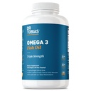 Dr Tobias Omega 3 Huile de poisson 2000mg Triple Strength with 800mg EPA 600mg DHA Per Serving.