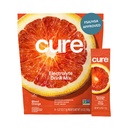 Cure Hydration | Miscela elettrolitica a base vegetale | No Aggiunto Zucchero | FSA-HSA | Polvere di rilievo di disidratazione fatta con acqua di cocco | Non-GMO | Vegan | Pouch of 14 Packets - Blood Orange