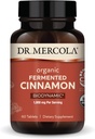 Dr Mercola Biodynamic Fermented Cinnamon Organic - Soutien à la santé métabolique - Extrait de cannelle à haute teneur en flavonoïde - USDA Organic, Non-OGM, Sans gluten et sans soja - 90 comprimés
