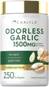 Carlyle Odorless Knoblauch Softgels 1500mg | 250 Count | Non-GMO, Gluten Free Extract Supplement