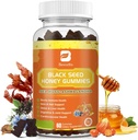 Mar Nero di semi d'olio Moss Gummies con Ashwagandha, Radice di Burdock, Miele di Linden, Elderberry, Turco, Vitamina C, D3 & Zinc - Supporta l'immunità, Giunti, Digestione, Capelli & Pelle, Vegan Gummies 60 Conti
