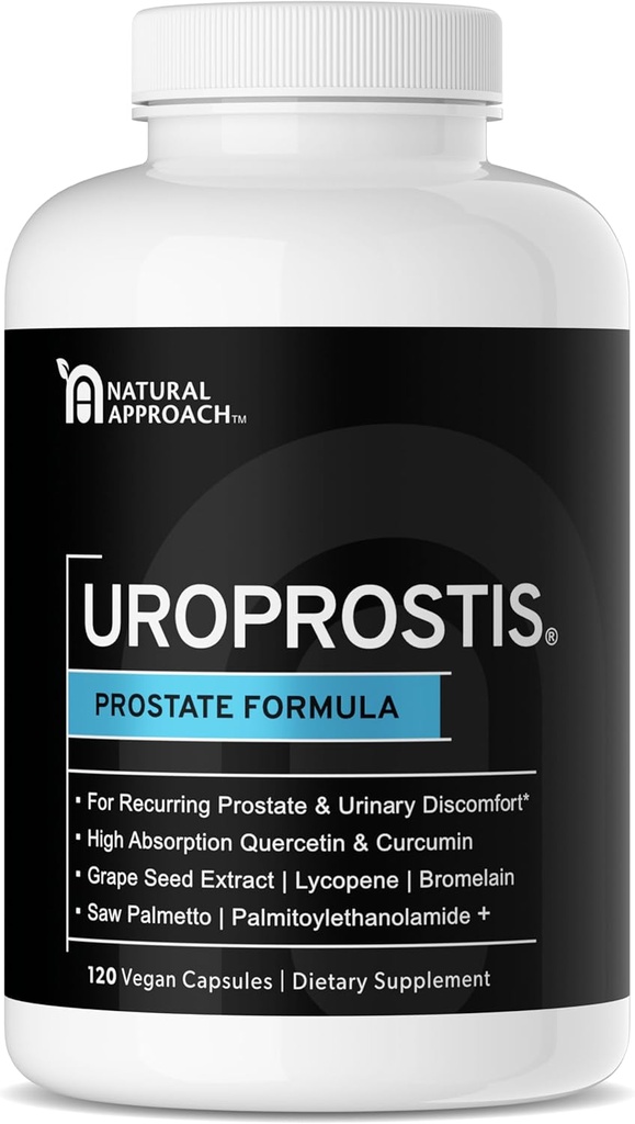 UROPROSTIS - Complexe de soutien prostate haute puissance - Formule de santé masculine pour le confort prostate - 13 Mélange d'ingrédients incluant Saw Palmetto - Vegan & Supplément Premium sans gluten - 120 Capsules