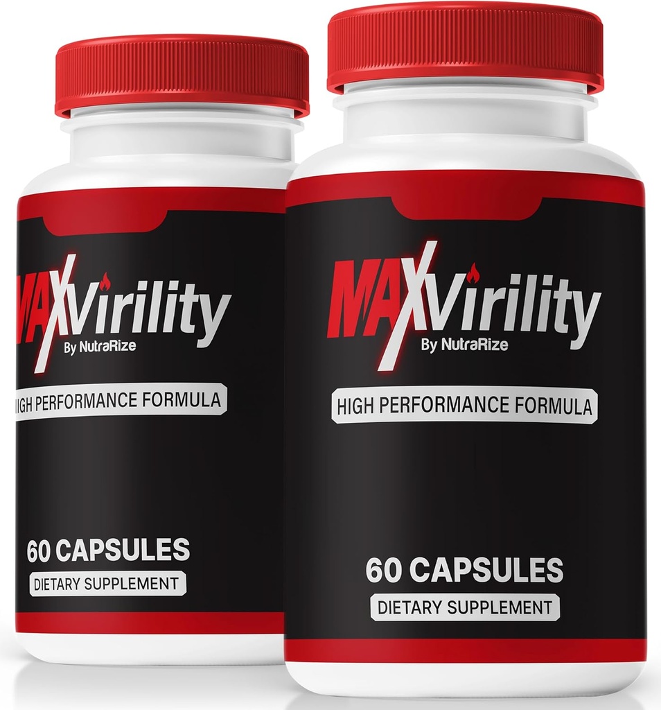 NutraRize (2 Pack) MaxVirility, MaxVirility High Performance Formel Pillen, All-Natur-Ergänzung zur Unterstützung von Muskel-Gesundheit und Gesamt-Wellness, Offizielle Pastillas Bewertungen (120 Kapseln)
