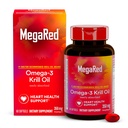 Omega-3 Krill Oil 350mg Softgels, MegaRed (60 Compte dans une bouteille), EPA & DHA Omega-3 Acides gras sans arrière-goût de poisson Contrairement à l'huile de poisson, contient de l'astaxanthine antioxydante