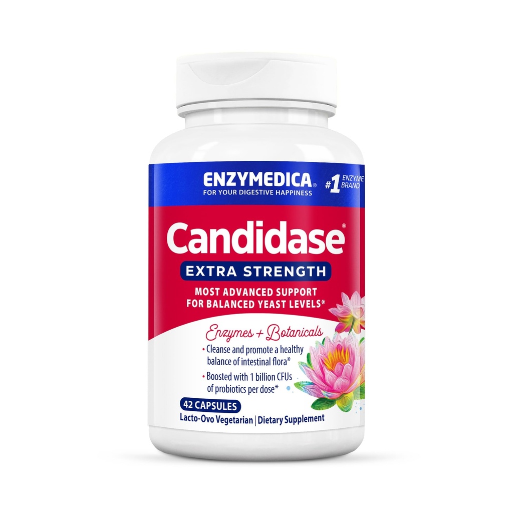 Enzymedica, Candidase Extra Strength, Unterstützung für Balanced Yeast Levels, 42 Kapseln