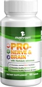 PRO-Nerve & Brain | All-Natural Kräuterergänzung für Gedächtnis, Nervous System, Stomach, Colon, Verdauungstrakt, Klinisch untersucht Lion's Mane Mushroom Extract, Vegan, Non-GMO, USA Made, 60 Tabletten