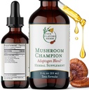 Tintura Campione del Mushroom - Supporto Metabolico, Supporto Immune, Supporto respiratorio, Miscela adaptogen, Formula tonica, Reishi, Maitake, Integratore di erbe - 2 Fl Oz