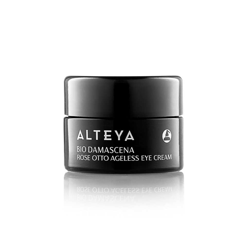 Alteya Organics Eye Cream certificata Organic Skin Care 0.51 Fl Oz/15 mL Bio Damascena Award-Winning crema di contorno occhi senza età con l'olio di rosa bulgaro organico che illumina, nutrimento e rassodamento