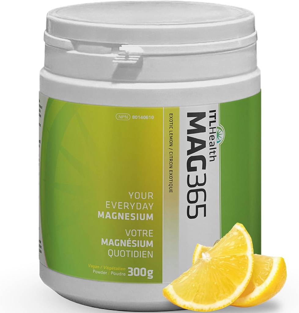 MAG365 Pure Ionic Magnesium Citrat Pulver - Natürliche & Bioverfügbare Wasserlösliche Ergänzung mit Zitronensäure - Unterstützt Energie, Muskel, Knochen & Herz Funktion | Exotic Lemon 300g 75-Servings