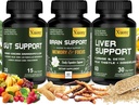 Ristrutturazione del fegato Detox, Riparazione & Supporto, Gut e Colon Support - Advanced Gut Cleanse Detox, Brain Nootropic Brain Supplemento per Uomini e Donne, Tutto in un unico fornitura.