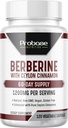 Probase Nutrition Berbérine avec extrait de cannelle - Sans gluten et végétalien - 120 capsules - 1200mg par portion